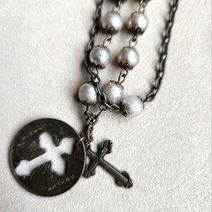 Cross cut out Necklace